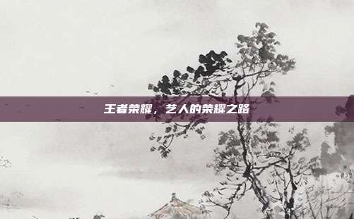 王者荣耀，艺人的荣耀之路