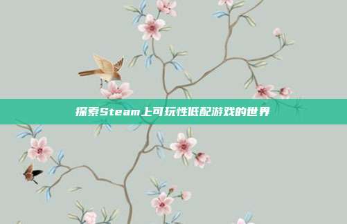 探索Steam上可玩性低配游戏的世界