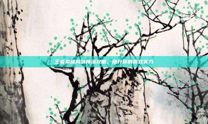 王者荣耀风剑掉落攻略，提升你的游戏实力