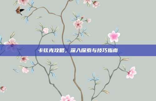 卡兹克攻略,深入探索与技巧指南