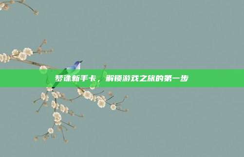 梦诛新手卡,解锁游戏之旅的第一步