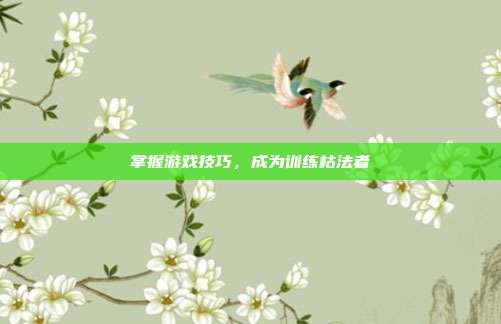 掌握游戏技巧,成为训练枯法者