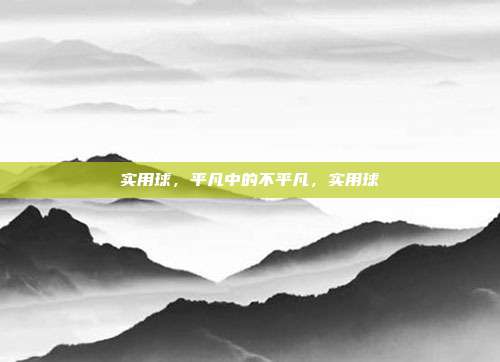 实用球，平凡中的不平凡，实用球
