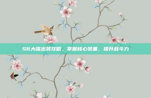 S6大嘴出装攻略,掌握核心装备,提升战斗力