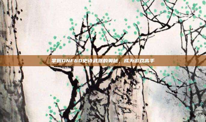 掌握DNF60史诗武器的奥秘,成为游戏高手
