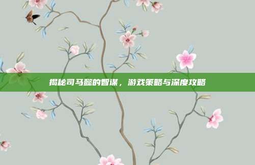 揭秘司马懿的智谋,游戏策略与深度攻略