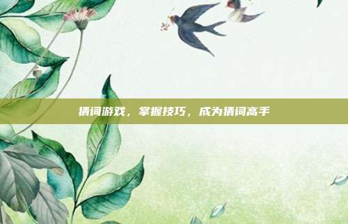 猜词游戏,掌握技巧,成为猜词高手