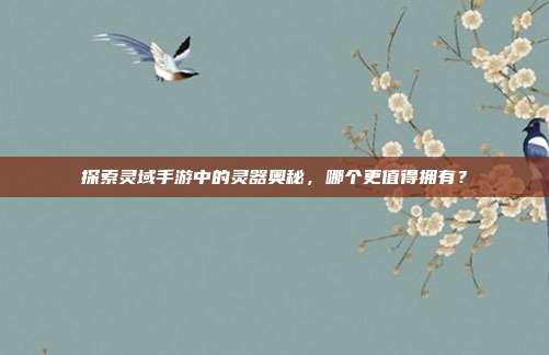 探索灵域手游中的灵器奥秘,哪个更值得拥有?