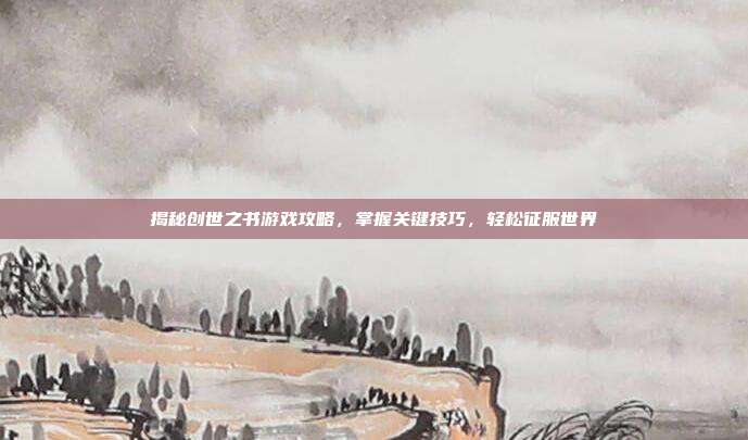 揭秘创世之书游戏攻略，掌握关键技巧，轻松征服世界