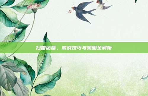 扫雷秘籍，游戏技巧与策略全解析