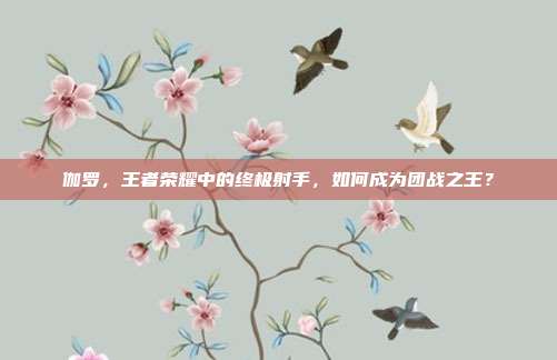 伽罗,王者荣耀中的终极射手,如何成为团战之王?