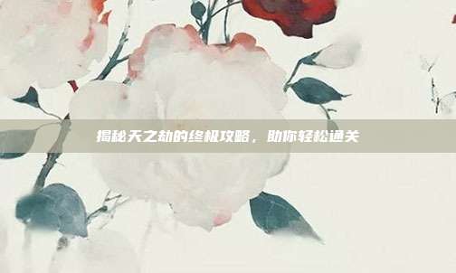 揭秘天之劫的终极攻略,助你轻松通关