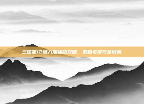 三国志12威力加强版攻略,策略与技巧全解析
