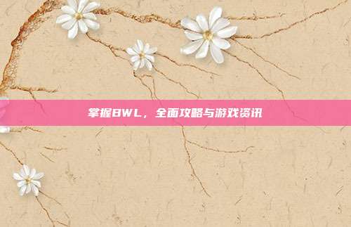 掌握BWL,全面攻略与游戏资讯