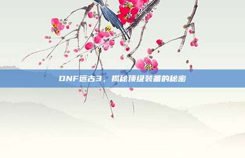 DNF远古3,揭秘顶级装备的秘密