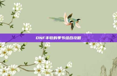 DNF丰收的季节组合攻略