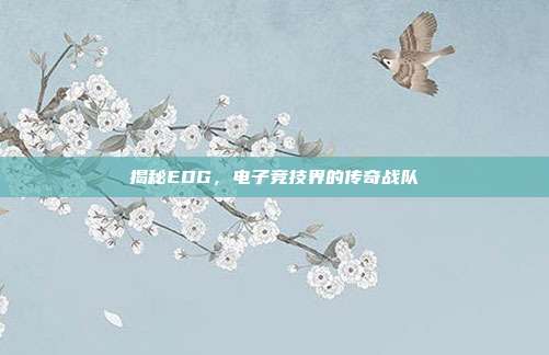 揭秘EDG，电子竞技界的传奇战队