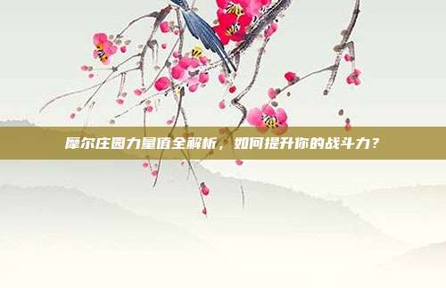 摩尔庄园力量值全解析,如何提升你的战斗力?