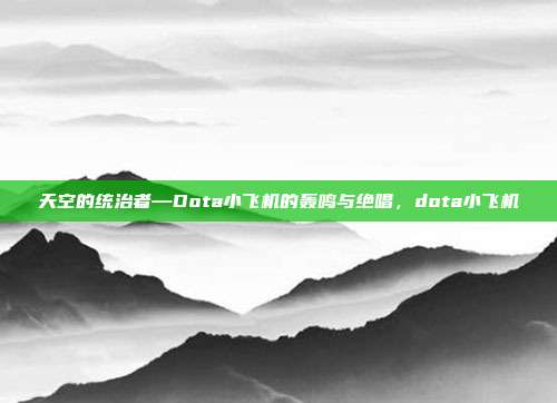 天空的统治者—Dota小飞机的轰鸣与绝唱，dota小飞机