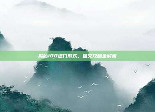 揭秘100道门游戏，图文攻略全解析