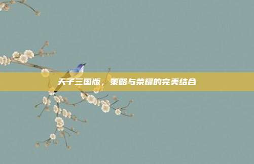 天子三国版，策略与荣耀的完美结合