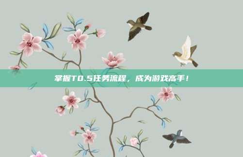 掌握T0.5任务流程，成为游戏高手！