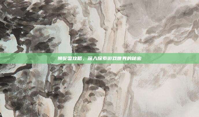 狮驼国攻略,深入探索游戏世界的秘密