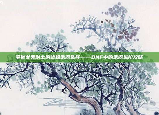 掌握女鬼剑士的终极武器选择——DNF中的武器进阶攻略