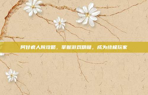 阿甘疯人院攻略，掌握游戏精髓，成为终极玩家