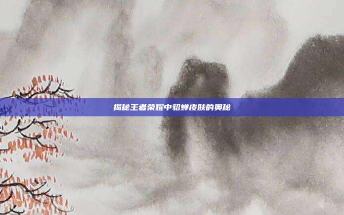 揭秘王者荣耀中貂蝉皮肤的奥秘