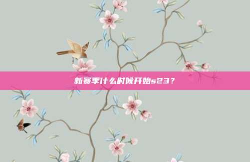 新赛季什么时候开始s23?