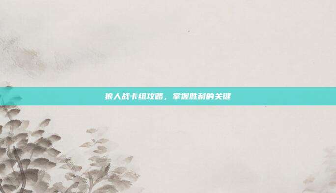 狼人战卡组攻略,掌握胜利的关键