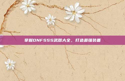 掌握DNFSSS武器大全，打造最强装备