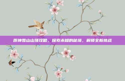 原神雪山山顶攻略,探索未知的秘境,解锁全新挑战