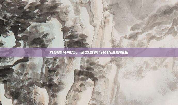 九阴真经丐帮，游戏攻略与技巧深度解析