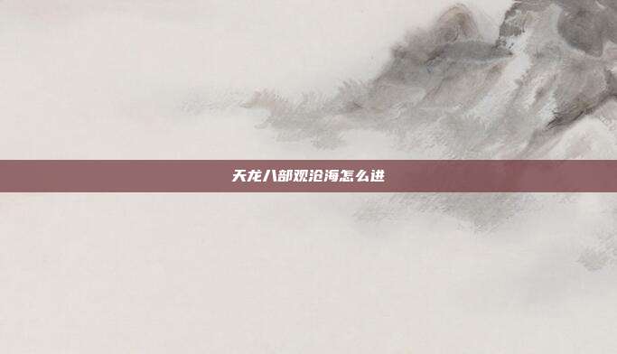 天龙八部观沧海怎么进