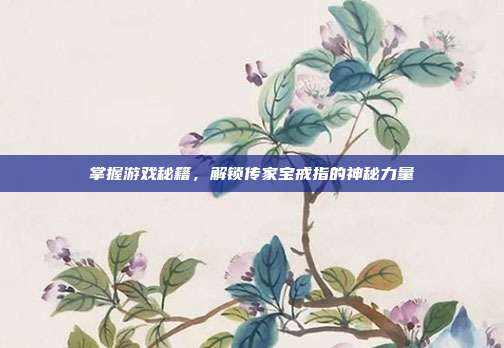掌握游戏秘籍，解锁传家宝戒指的神秘力量