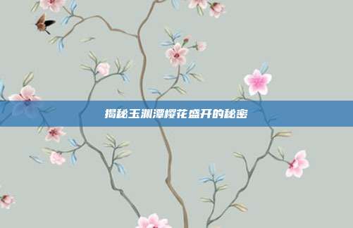 揭秘玉渊潭樱花盛开的秘密