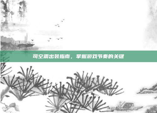 司空震出装指南,掌握游戏节奏的关键