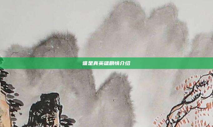 谁是真英雄剧情介绍