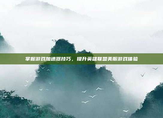 掌握游戏加速器技巧，提升英雄联盟美服游戏体验