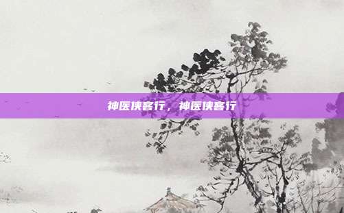 神医侠客行，神医侠客行