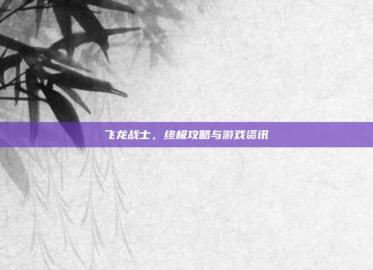 飞龙战士，终极攻略与游戏资讯