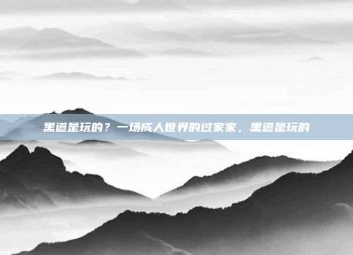 黑道是玩的？一场成人世界的过家家，黑道是玩的