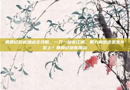 鹿鼎记剑客加点全攻略,一刀一剑走江湖,暴力输出还是生存至上?鹿鼎记剑客加点