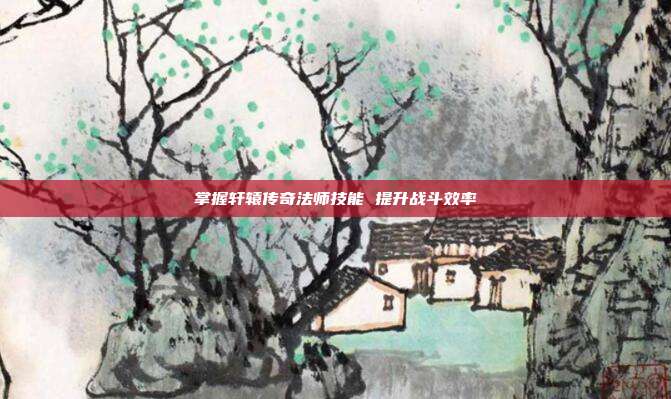 掌握轩辕传奇法师技能 提升战斗效率