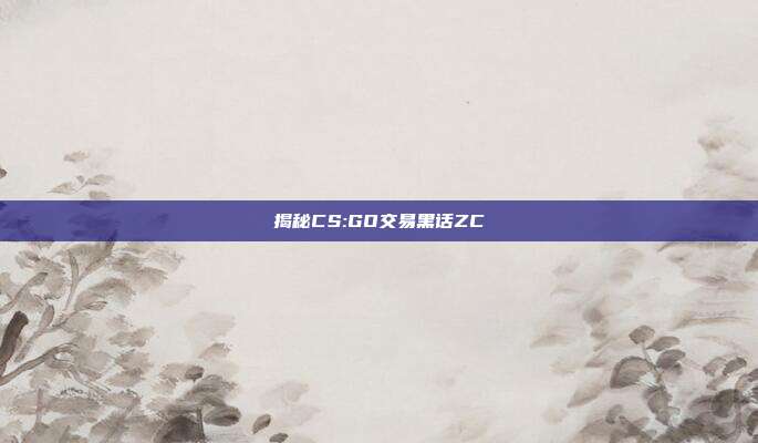 揭秘CS:GO交易黑话ZC