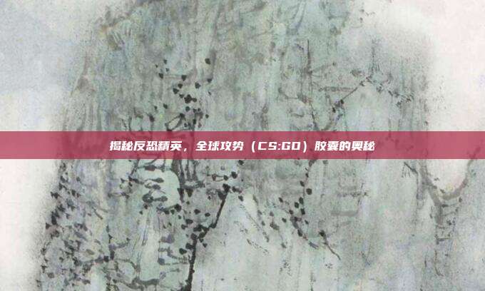 揭秘反恐精英,全球攻势(CS:GO)胶囊的奥秘