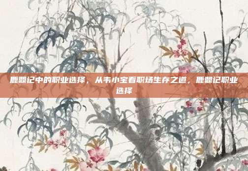 鹿鼎记中的职业选择,从韦小宝看职场生存之道,鹿鼎记职业选择