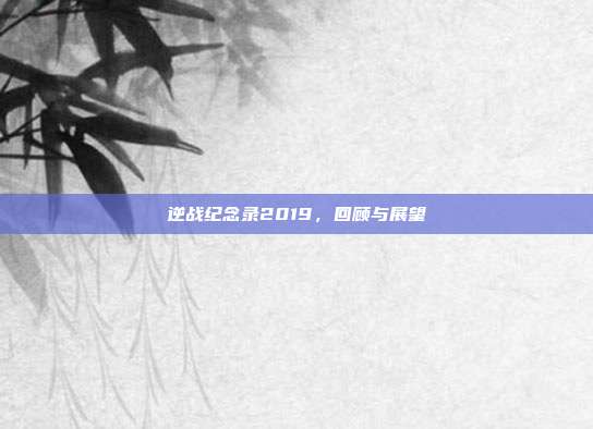 逆战纪念录2019，回顾与展望